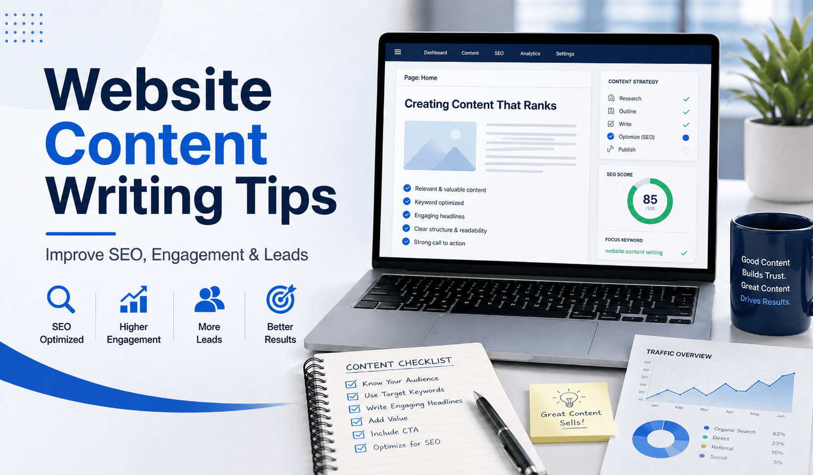 Website Content Writing Tips to Attract, Engage, and Convert Visitors